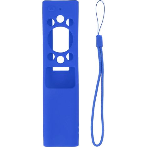 Funda protectora de silicona suave y antideslizante para el mando a distancia del televisor SAMSUNG BN59 (azul).