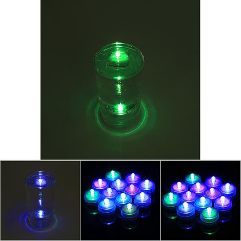 Bougie Électrique LED Submersible 12pcs ABS Color Changing Tealight Candle Éclairage Déco Noël Mariage Fête (1/5)