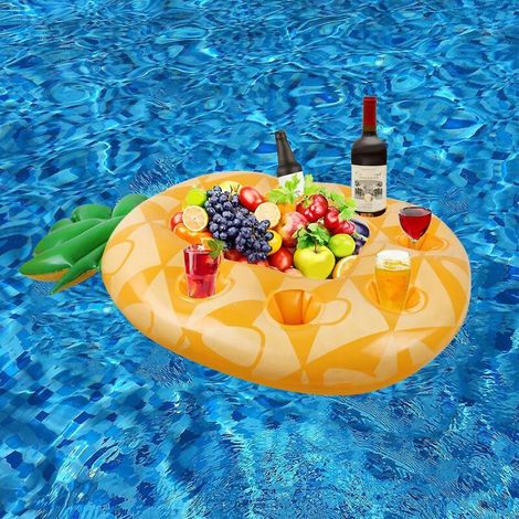 Porte-boissons et porte-collations transparent pour piscine gonflable et jacuzzi (1/4)