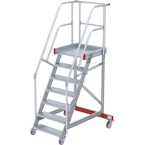 Euroline 513 Wartungsbühne 60° 600mm Stufenbreite 7 Stufen Alu gerieft