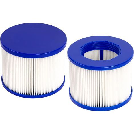 Applicable Lot de 2 Cartouches Filtre Spa Infinite a Visser,Filtre 75 x 100 mm,Filtre Spa A Visser pour gymax Spa Pool Spa Hot Tub Filter Cartouches de Rechange, Bleu et Blanc (1/5)