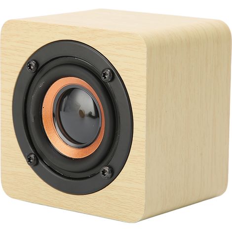 Retro-Bluetooth-Lautsprecher mit kabellosen Funktionen für Zuhause, Reisen und Outdoor-Aktivitäten, gelbe Holzoptik (1/5)