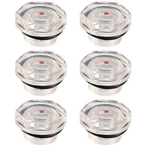 Niveau d'huile Compresseur d'air Jauge Bouchon Voyant d'Huile Indicateur Viseur Niveau de Liquide en Plastique Filetage 20mm 6Pcs (1/3)