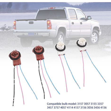 Satz mit 4 DC12-24V 3156/3157 Rücklichtfassungen für Chevrolet Silverado 1999-2007 (1/5)