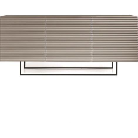 Madia 3 ante in legno 180 cm Tortora - ARISA piedini sagomati (1/2)