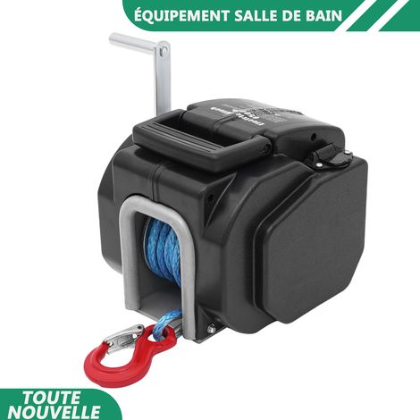 WAOBDLA Treuil électrique 400W avec télécommande pour bateau, ATV, remorque, camion, treuil électrique de remorque 12V 2948.35kg/6500lbs (1/5)