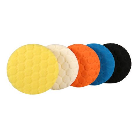 Kit de herramientas manuales de 5 piezas con esponja pulidora para pulidora de coches de 6 pulgadas. (1/2)