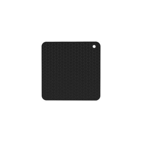 Tapis carré en silicone noir, résistant à la chaleur, manique (1/5)