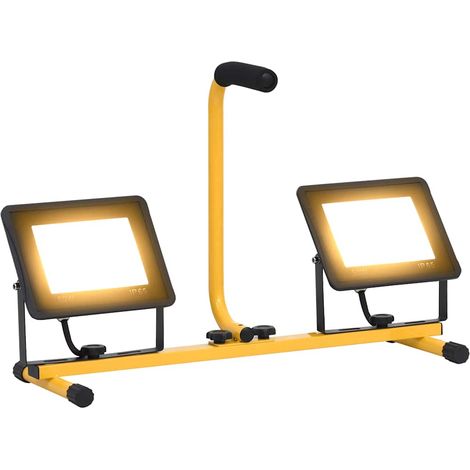 LED-Fluter mit Handgriff 2x50 W Warmweiß
