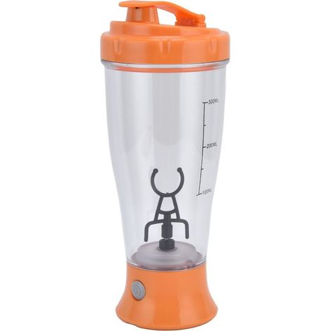 Elektrischer Getränkemixer (350 ml), Shaker für Kaffee und Milch, automatischer Shaker, Orange (1/5)