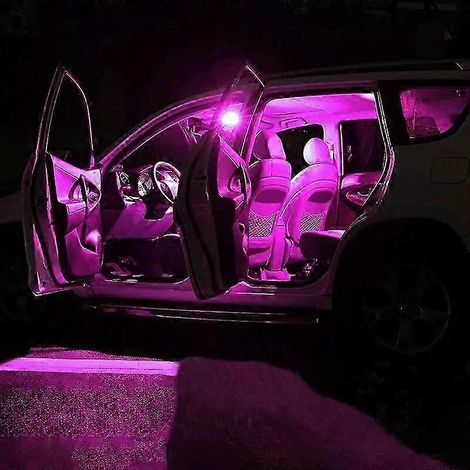 Para Toyota C-HR CHR 2016 2017 2018 2019 2020 2021 2022 2023 Luces de lectura LED para interior del coche, espejo de cortesía, luz de maletero, accesorios (rosa)