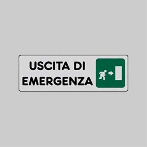 Etichetta 'uscita di emergenza dx' 15x15 cm (10 pezzi)