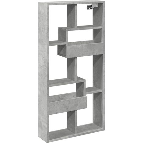 Maison Exclusive - Armadietto a Muro Grigio Cemento 50x15x100 cm in Truciolato