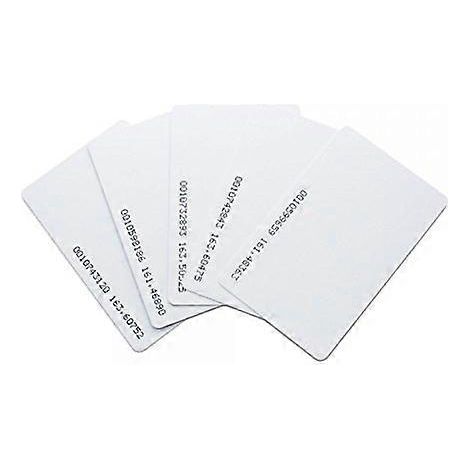25 cartes RFID, 125 kHz sans contact ultra-minces (0,8 mm), pour le contrôle d'accès et la gestion du temps de présence. (1/5)