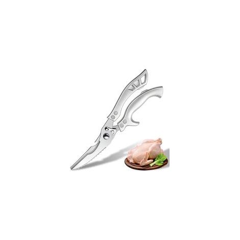 Hochleistungs-Küchenschere, professionelle Küchenschere aus Edelstahl, vielseitige Geflügelschere für Huhn, Fisch, Fleisch, Gemüse, Kräuter, Knochen, Nüsse (1/5)