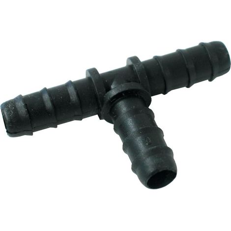 Conector Riego Polipropileno 16mm Negro Pack4 Tratamiento AntiUV Blue Bird (1/4)