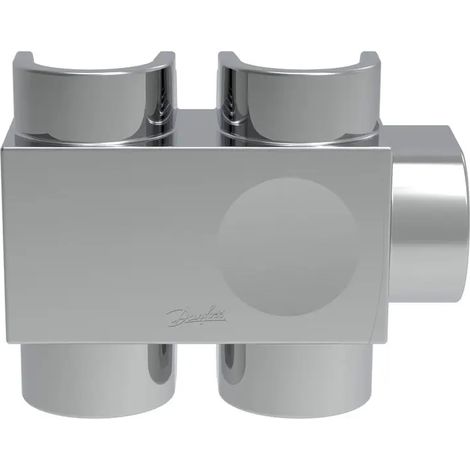 Danfoss Copertura in plastica per VHS-DV DG, Sensore a sinistra in cromo, Radiatore 1/2'', 013G7954