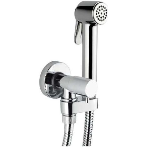 Kit douchette mitigeur WC 1/2”M, support et flexible chromé Paloma-flat - Bossini E57033030