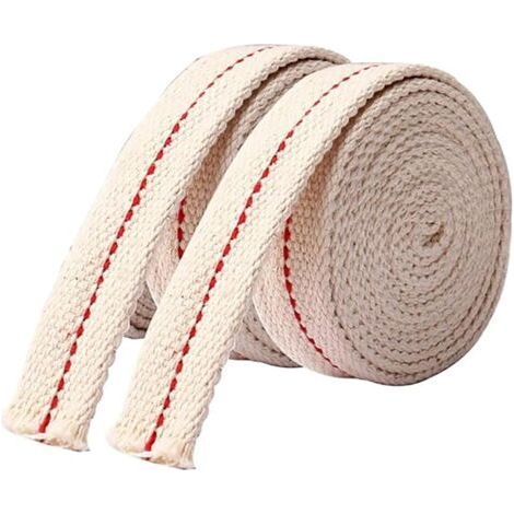 2 Pack Oil Lantern Wick, Width 1cm, Length 1m, Flat Cotton Wick, Oil or Alcohol Lamp Wick for Oil Burners or Kerosene Burners, Camping Lamp (1/4)