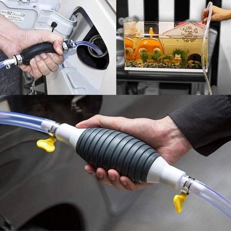 Pompe Siphon Manuelle - Tuyau 3 M - Pour Carburant Essence Diesel Liquides Non Corrosifs - 1 Unite (1/5)