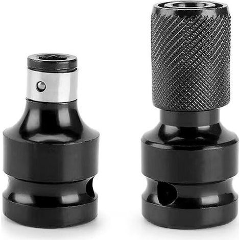 Lot De 2 Adaptateurs D'embouts Pour Clé à Chocs - Convertisseur Douille 1/2 à 1/4" - Accessoires de Précision pour Clés à Cliquet, Tournevis et Plus - Robuste et Polyvalent - Outils de Haute Qualité (1/5)