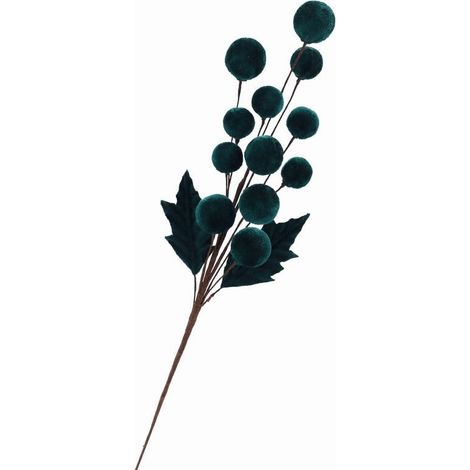 Boule De Décoration De Noël - Avec Branches Ornamentales - Sac En Velours - Pour Arbre À Noël Ou Intérieur - 1 Pièce