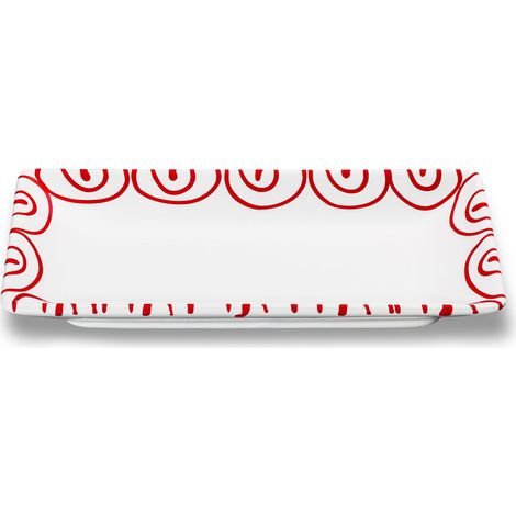Gmundner Keramik Rotgeflammt, Snackschale (22x11cm)