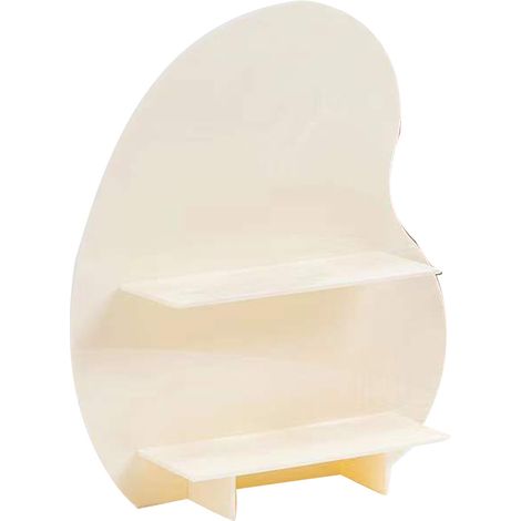 Étagère de Rangement Cosmétique Blanc Lait pour Salle de Bain, Chambre et Bureau - Organisateur Maquillage