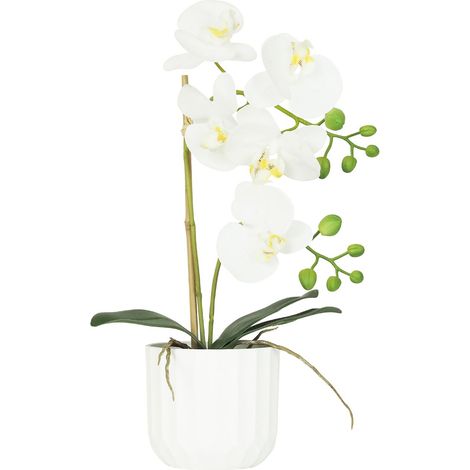 Orchidée artificielle toucher naturel 40cm (1/4)