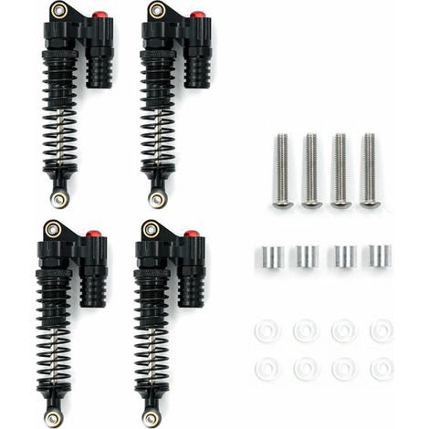 Green Mobility-Accessoires BJM059 1/10 Traxxas TRX4 Trx4 Axial SCX10 90046 RC4WD D90 KM2 Amortisseur universel, (noir 4pcs) (noir 4pcs) (1/4)