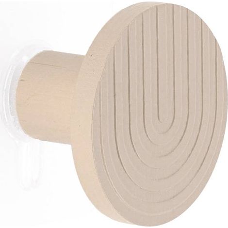 Piolo in legno di bambù inciso d 5cm su adesivo - beige - Tendance