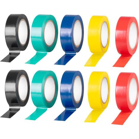Band Strend Pro, 19 mm, L-10 m, PVC, max. 80°C, 600V, isolierend, verschiedene Farben, klebend, Packung 10 Stk. (1/4)