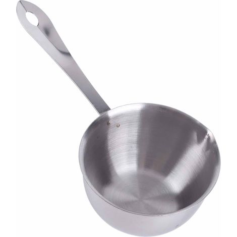 Chauffe-beurre tout-en-un, fond plat à induction, acier inoxydable, mini-casserole à lait chaud de 300 ml. (1/5)