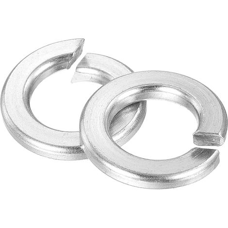 Rondelle Grower 1/2", 50Pcs 304 Acier Inoxydable Rondelles Élastiques Métalliques À Fente Pour Boulons Vis Machines (1/5)