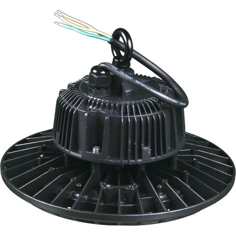 Plafonnier LED UFO 50W – Lumière blanche 6000K – Flux lumineux 6000lm – IP65 étanche – Pour ateliers et entrepôts – Jandei - BAY 130 LM (1/4)