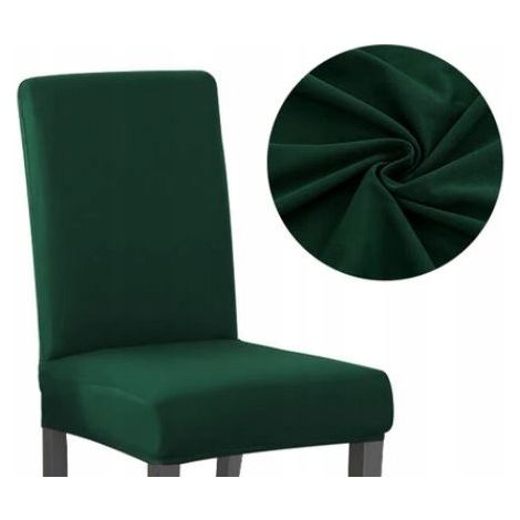 Housse de chaise élastique verte LISSE