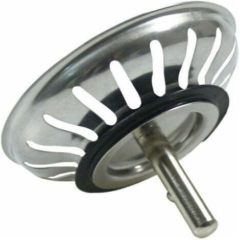 Panier Pour Bonde d'Évier de Cuisine 80 mm - Crépine Universelle Acier Inoxydable, Bouchon Panier Pop-Up, - Lavable Lave-vaisselle, Ne se Bouche & Ne Déborde Pas (1/4)