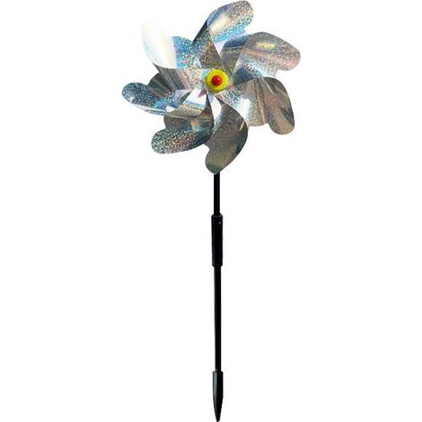 8 moulins à vent réfléchissants, 37 cm, piquets jardin, répulsif oiseaux, décoration extérieure, pelouse et ferme (1/5)