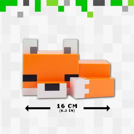 Minecraft Fuchs-Nachtlicht – Niedliche Lampe, Geschenkidee für Jungen und Mädchen, Deko fürs Kinderzimmer, Orange (1/4)