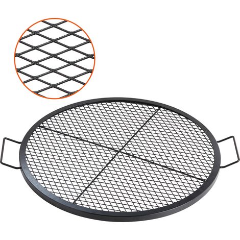 VEVOR Parrilla de Barbacoa Cocina de Acero Redonda Diámetro de 76 cm, Capacidad de Carga de 20 kg, Material de Utensilios con Marca X para Chimenea, Brasero, Barbacoa, Pícnic, Camping, Jardín, Negro