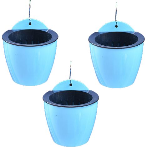 Kreatives, wandmontiertes Hydroponiksystem, mittelgroßer Kunststofftopf.