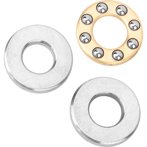 Jeu de 10 roulements à billes de butée miniatures en acier plat de haute précision (F4-9M 4x9x4mm) (1/5)