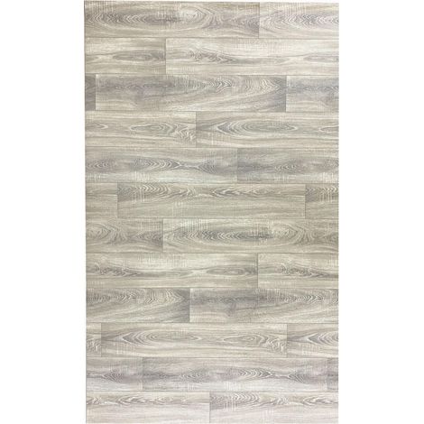 Tapis Vinyle Effet parquet pour Cuisine, Salon, Salle de Bain, Maison, Couloir - Plusieurs Tailles - Texture Bois Noyer 100 x 150 cm, Lavable - antidérapant, revêtement de Sol et résistant (1/5)