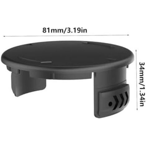 Lot de 2 couvercles rechange pour bobine tailleuse, compatible avec Parkside LIDL PRT 550 A1, B2, C3, pièces tête PRTA 20-Li C3 -