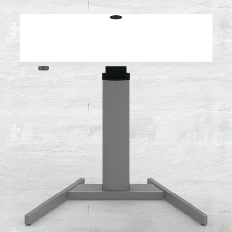 STIER Bureau debout électrique réglable en hauteur 501-19 100x80cm blanc mélaminé, 68-120cm H × I × P