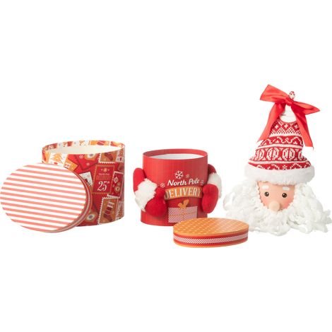 Ensemble de boites en carton en forme de père Noël (1/3)