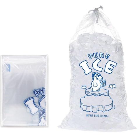 Sacs À Glace 10 Pièces avec Cordon De Serrage, Sacs À Glace pour Machine À Glace, Sacs À Glaçons Réutilisables, Sacs De Rangement Portables Sacs De Stockage De Glace pour Congélateur (1/5)