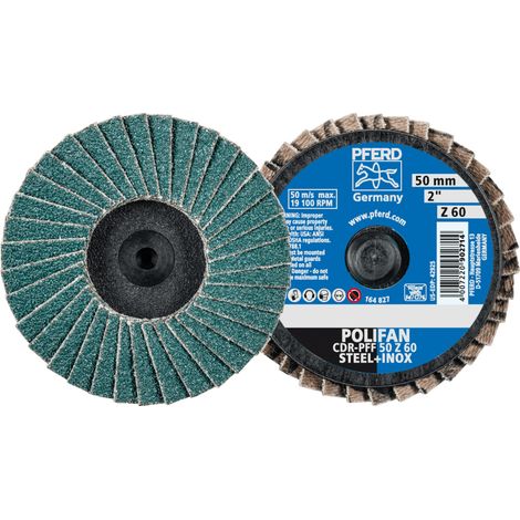 PFERD TOOLS COMBIDISC Zirkon Mini-POLIFAN CDR Ø 50mm Z60 für gehärteten Stahl 10 Stk