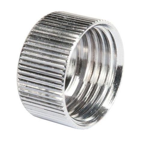 Écrou cylindrique ZAMACK en chrome 15x21 pour flexible DISFLEX F1/2'