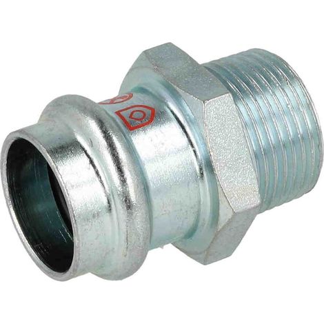 Raccord acier F15 x M3/8 à sertir profil V pour chauffage